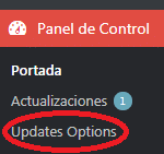 Updates Panel de control WordPress