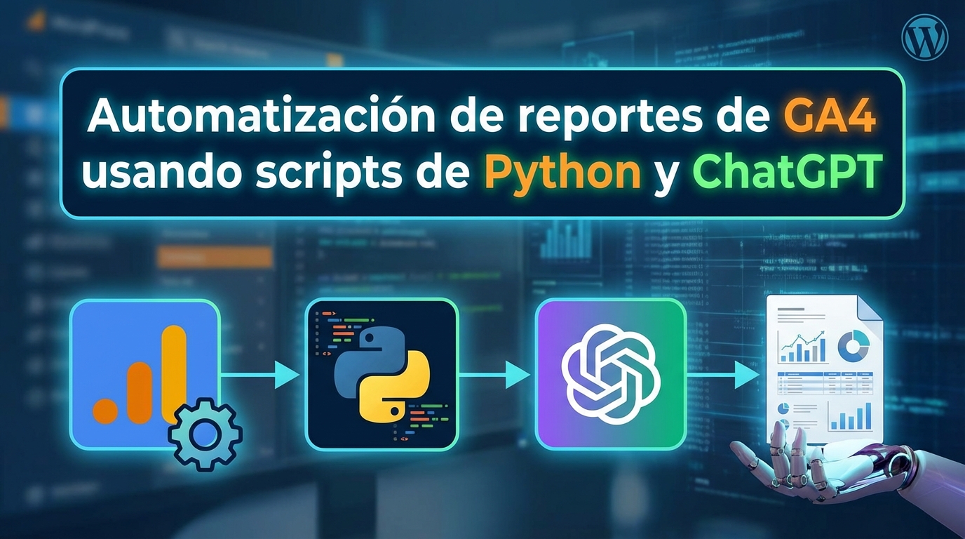 Automatización de reportes de GA4 usando scripts de Python y ChatGPT