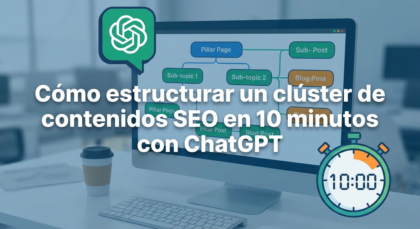 Cómo estructurar un clúster de contenidos SEO en 10 minutos con ChatGPT