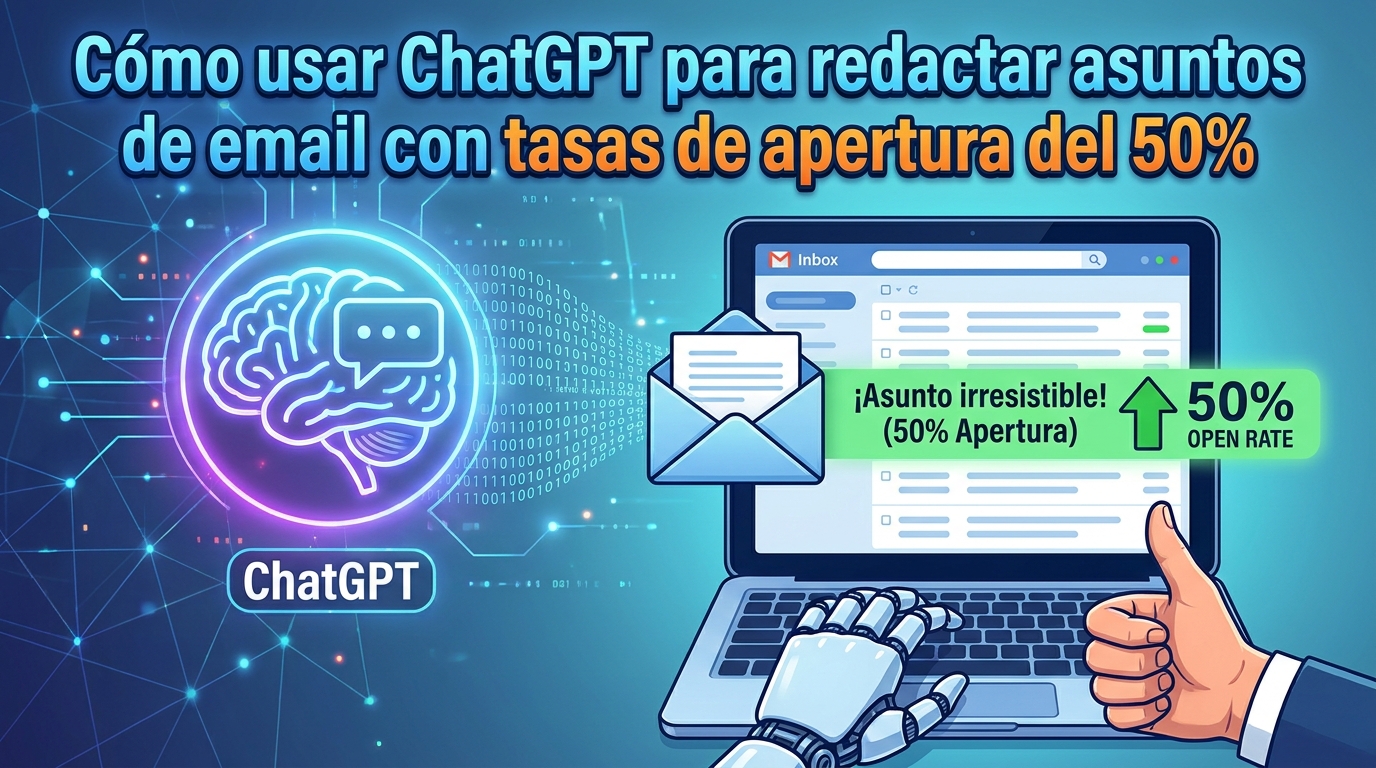 Cómo usar ChatGPT para redactar asuntos de email con tasas de apertura del 50%