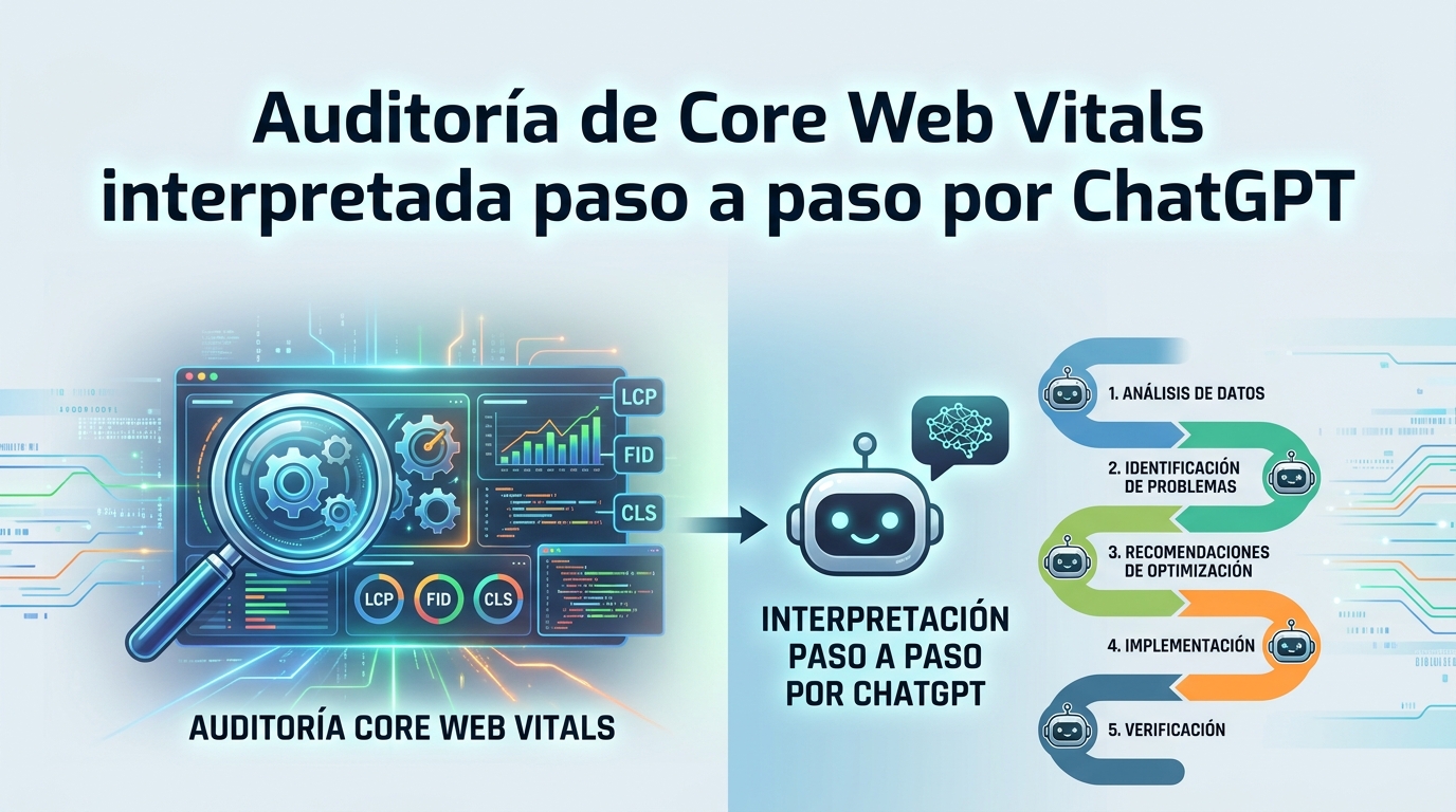Auditoría de Core Web Vitals interpretada paso a paso por ChatGPT