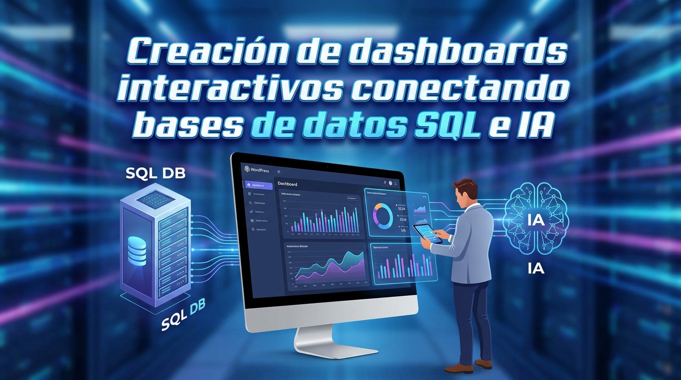 Creación de dashboards interactivos conectando bases de datos SQL e IA