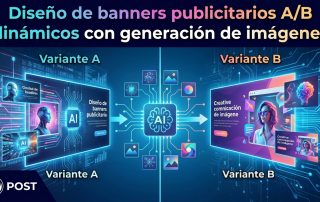 Diseño de banners publicitarios A/B dinámicos con generación de imágenes