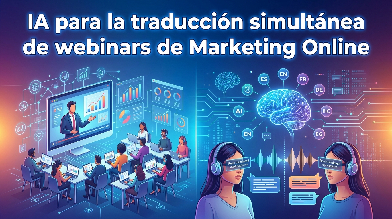 IA para la traducción simultánea de webinars de Marketing Online