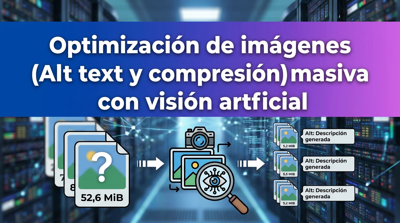Optimización de imágenes (Alt text y compresión) masiva con visión artificial