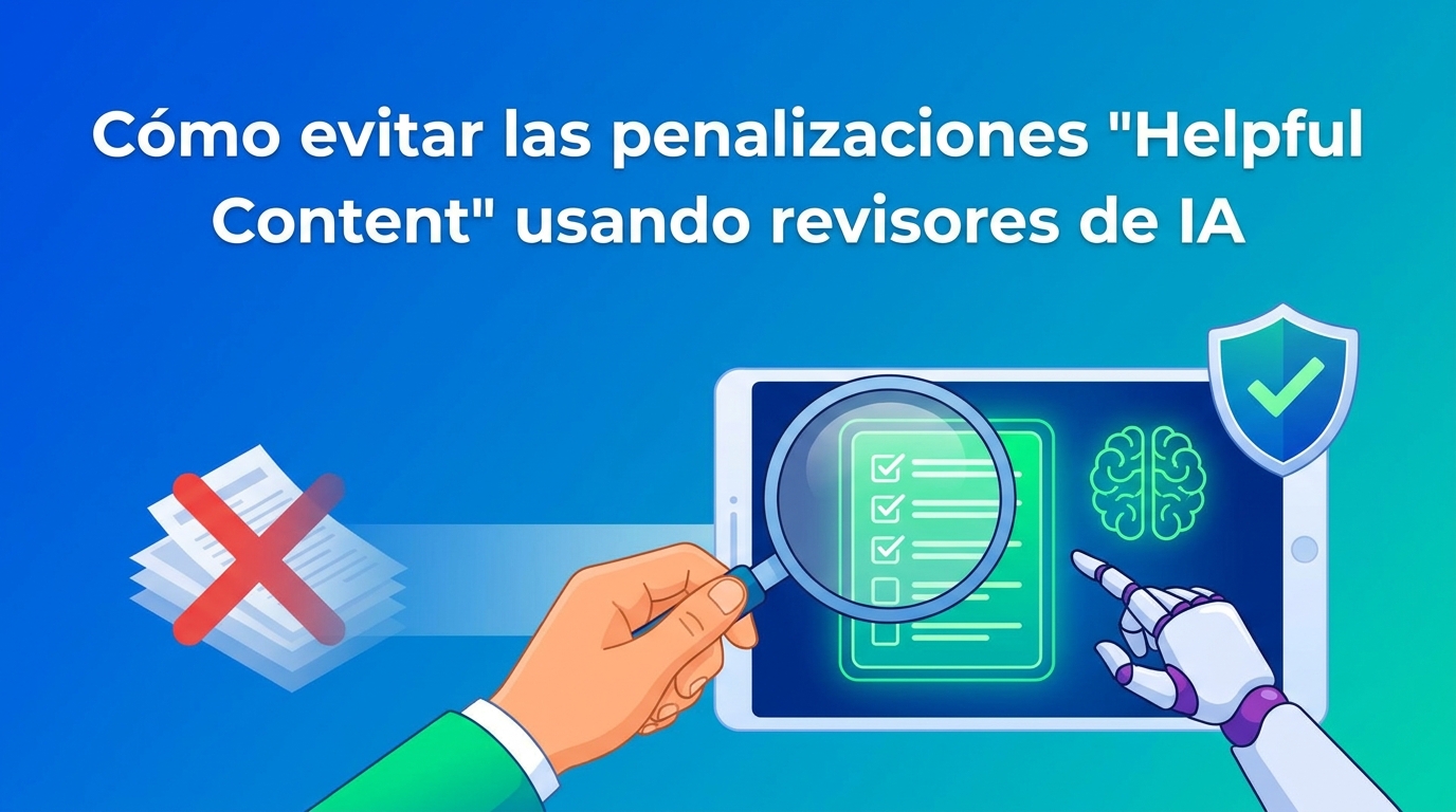 Cómo evitar las penalizaciones "Helpful Content" usando revisores de IA
