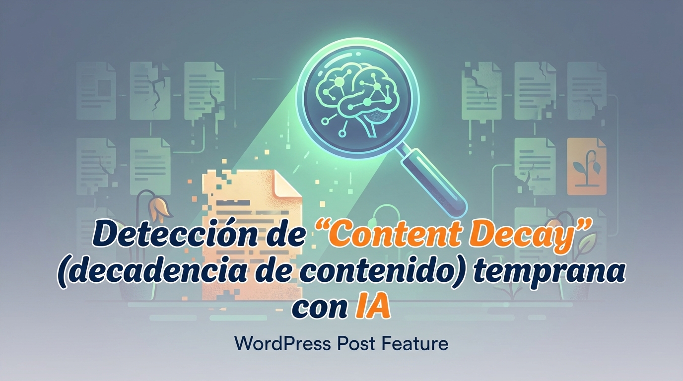 Detección de "Content Decay" (decadencia de contenido) temprana con IA