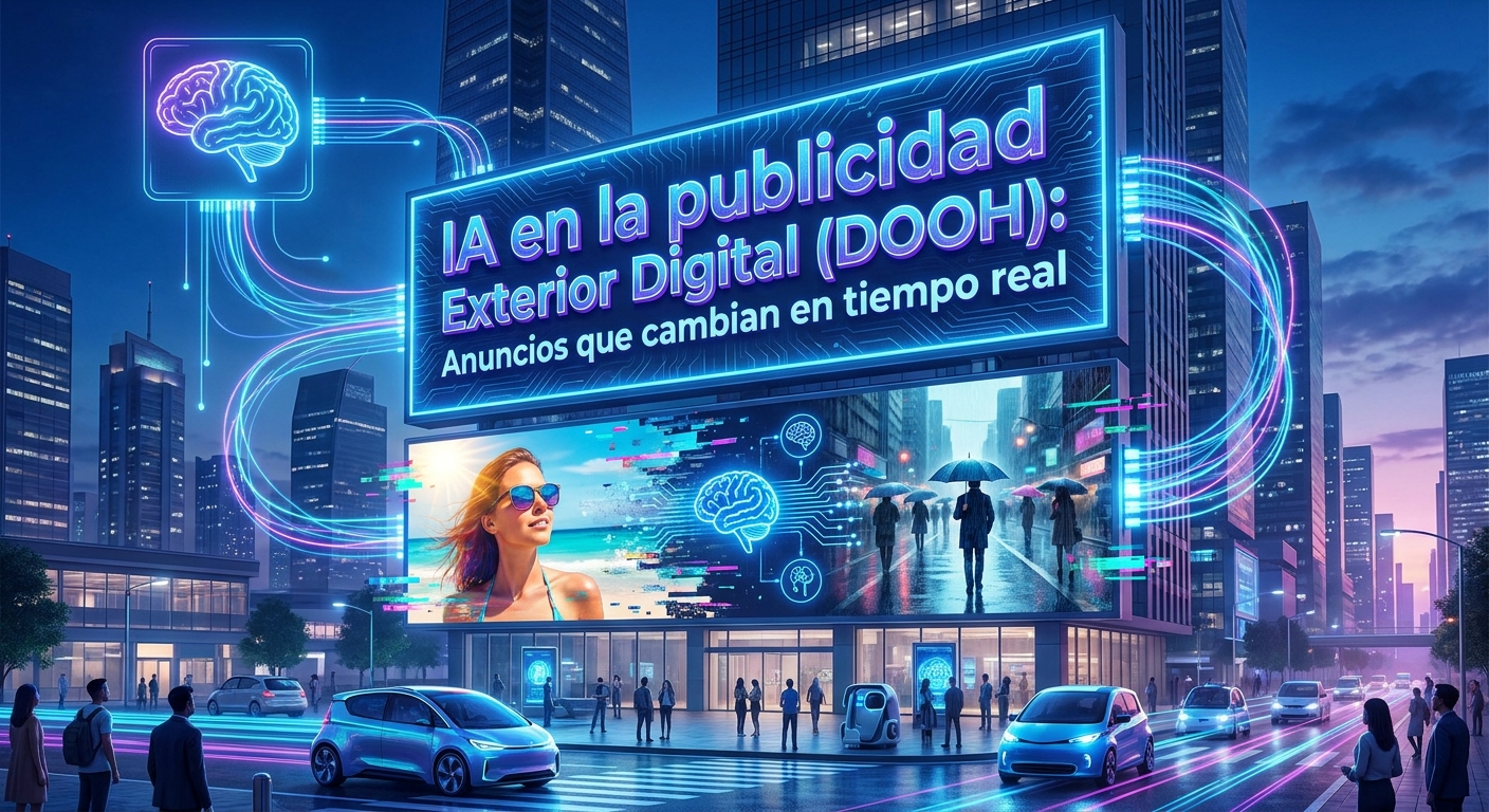IA en la publicidad Exterior Digital (DOOH): Anuncios que cambian en tiempo real