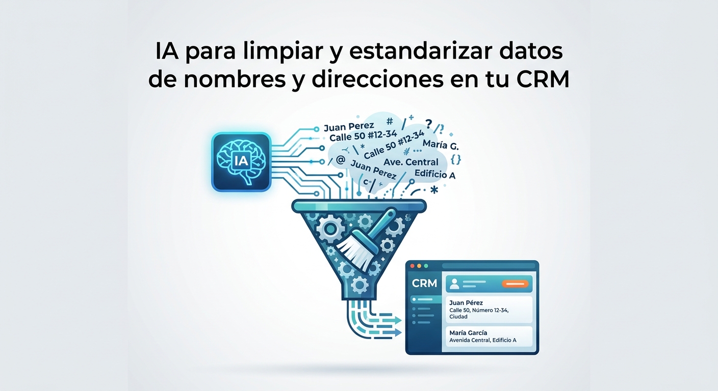 IA para limpiar y estandarizar datos de nombres y direcciones en tu CRM