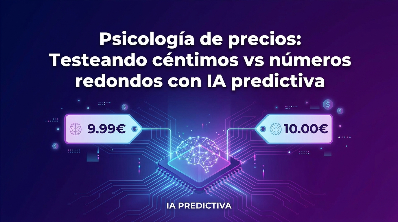 Psicología de precios: Testeando céntimos vs números redondos con IA predictiva
