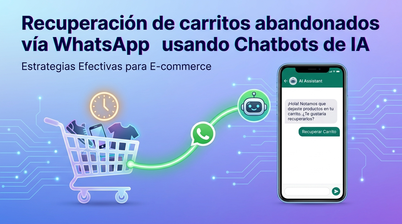 Recuperación de carritos abandonados vía WhatsApp usando Chatbots de IA