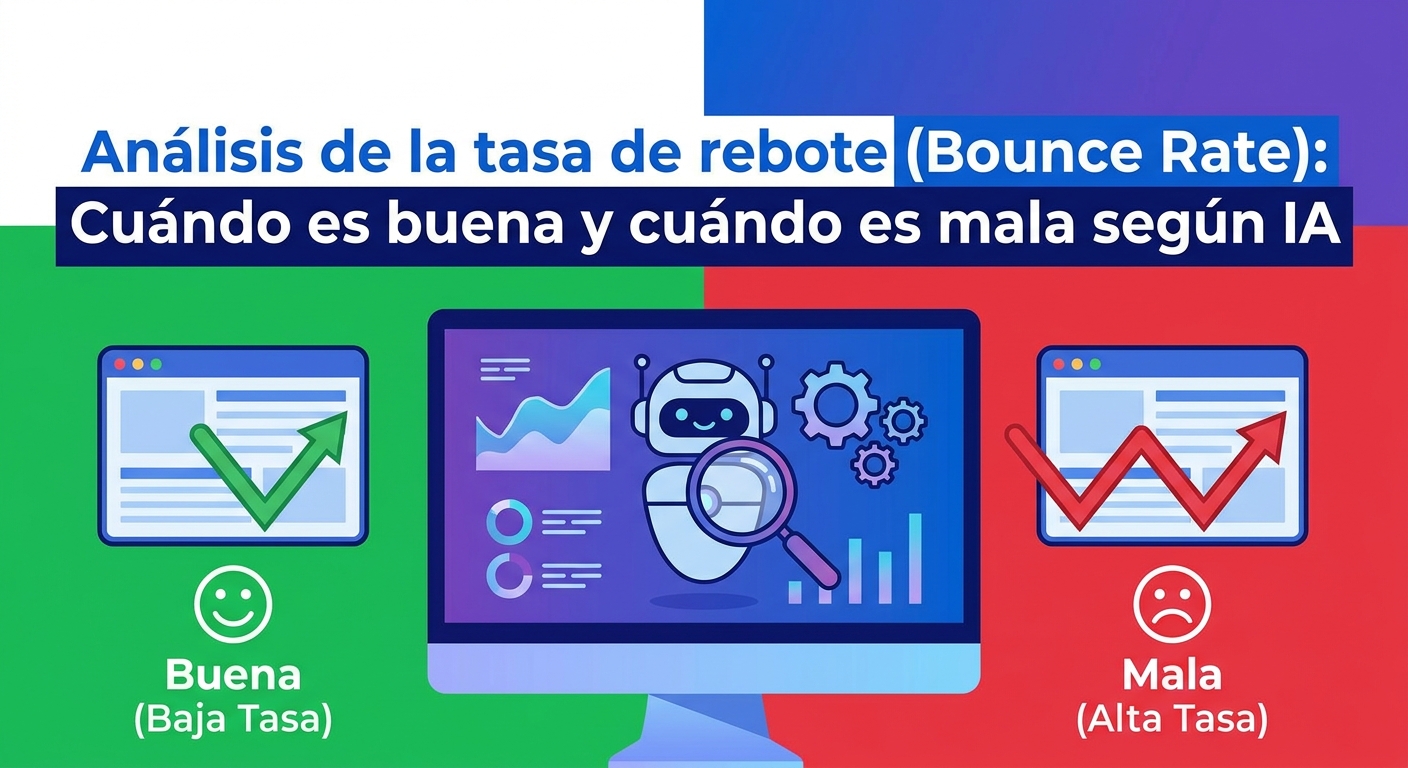 Análisis de la tasa de rebote (Bounce Rate): Cuándo es buena y cuándo es mala según IA