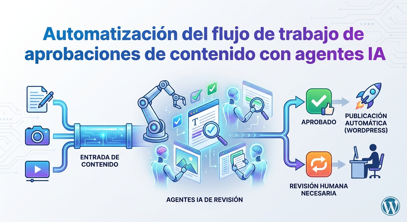 Automatización del flujo de trabajo de aprobaciones de contenido con agentes IA