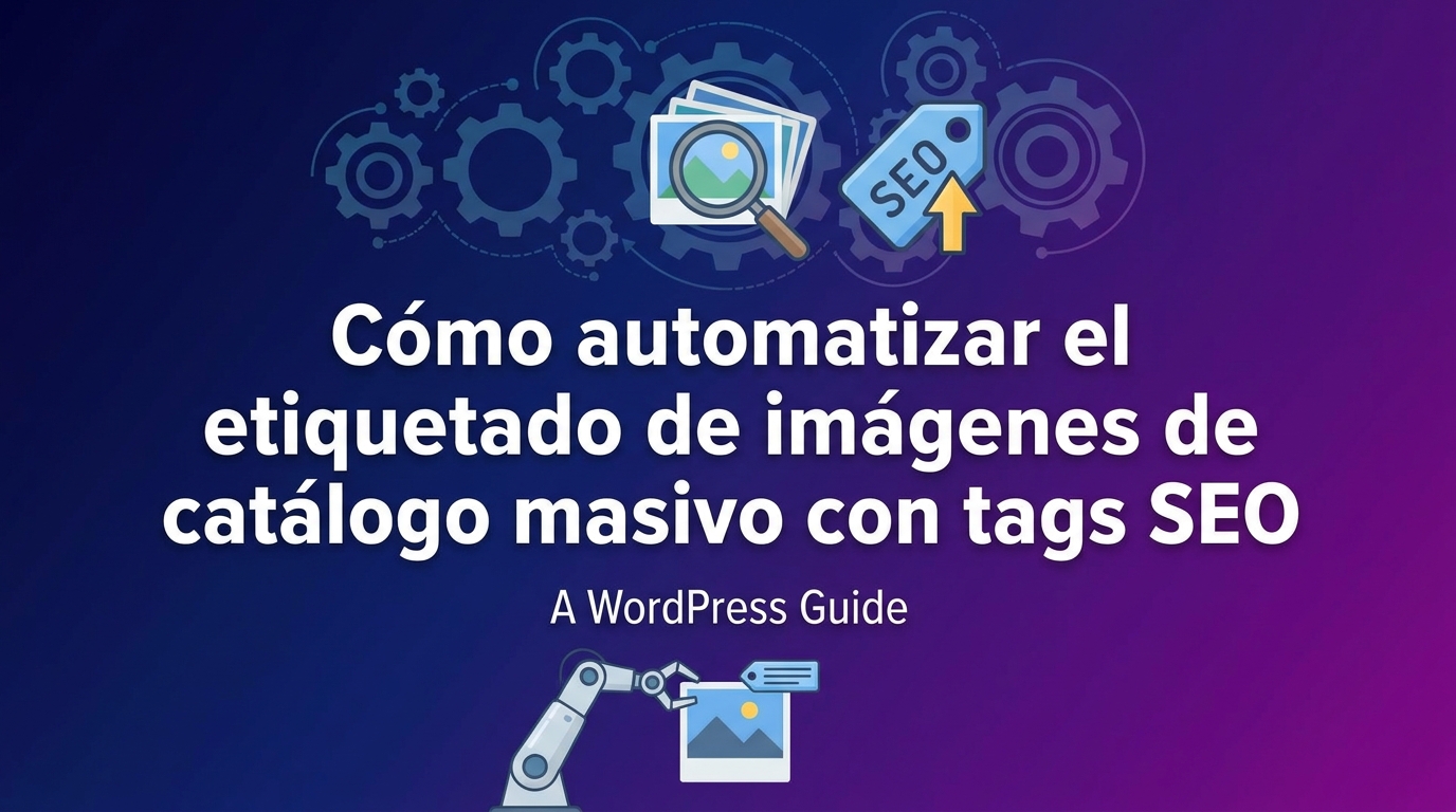 Cómo automatizar el etiquetado de imágenes de catálogo masivo con tags SEO