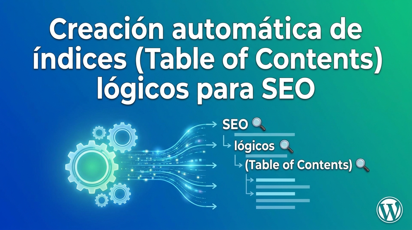Creación automática de índices (Table of Contents) lógicos para SEO