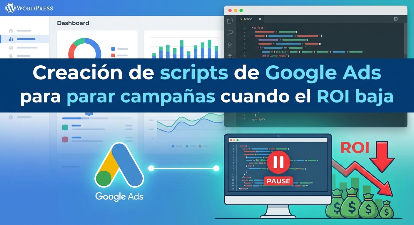 Creación de scripts de Google Ads para parar campañas cuando el ROI baja