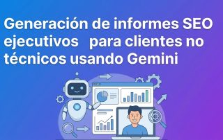 Generación de informes SEO ejecutivos para clientes no técnicos usando Gemini
