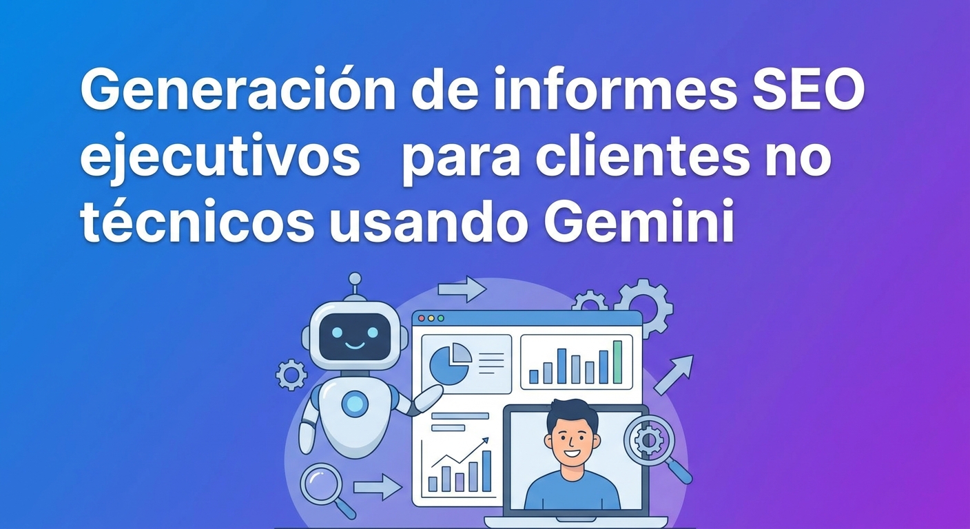 Generación de informes SEO ejecutivos para clientes no técnicos usando Gemini