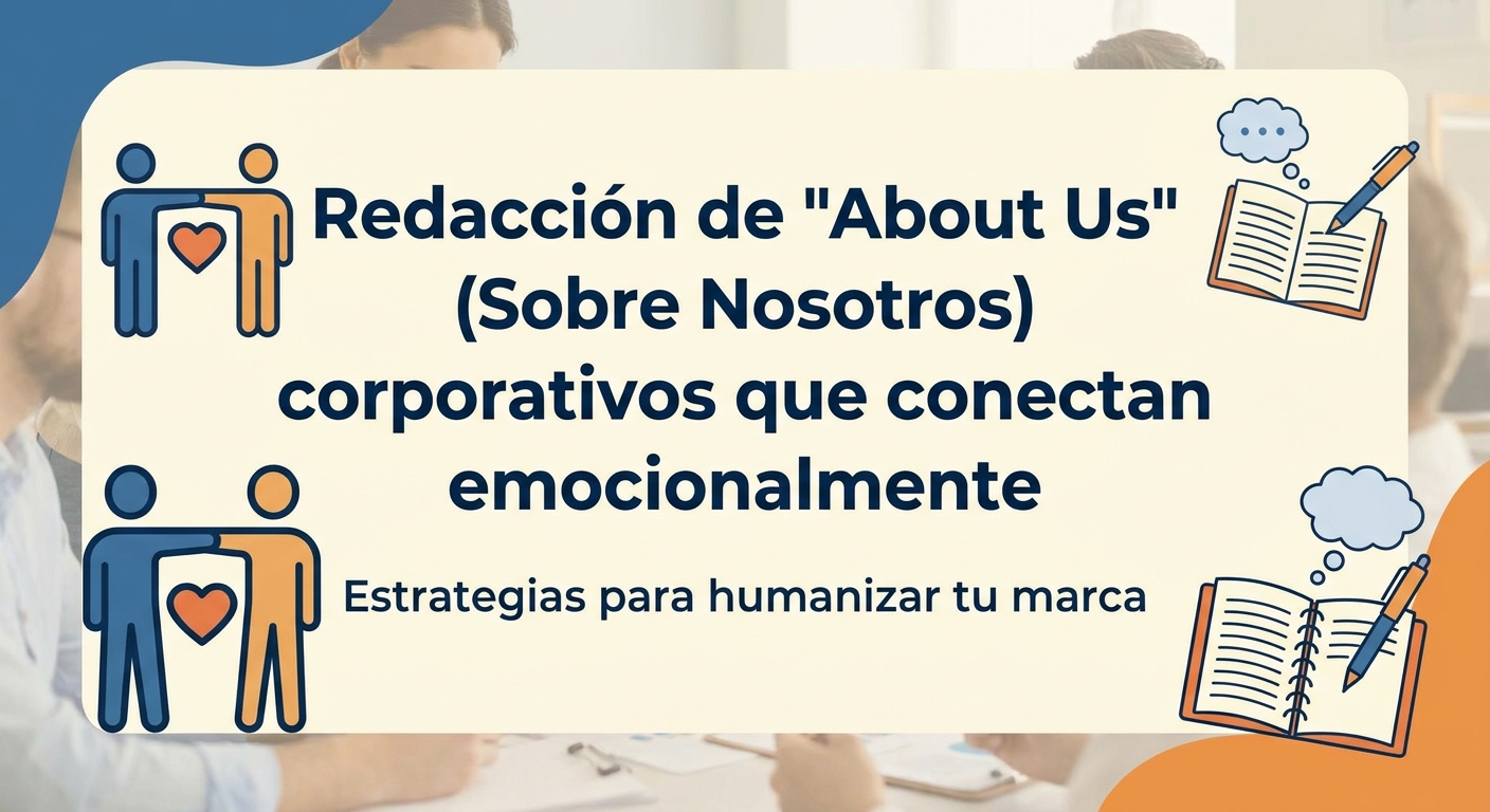 Redacción de "About Us" (Sobre Nosotros) corporativos que conectan emocionalmente