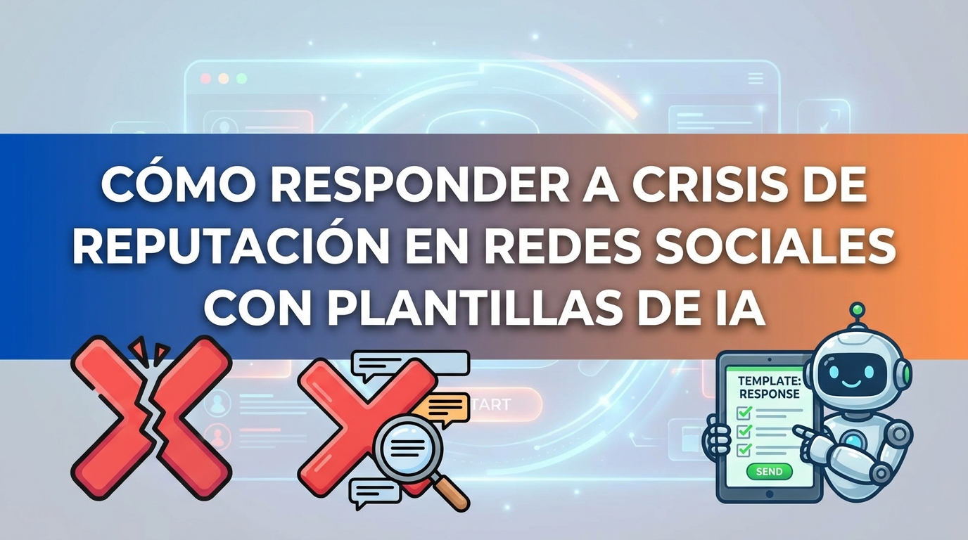 Cómo responder a crisis de reputación en redes sociales con plantillas de IA