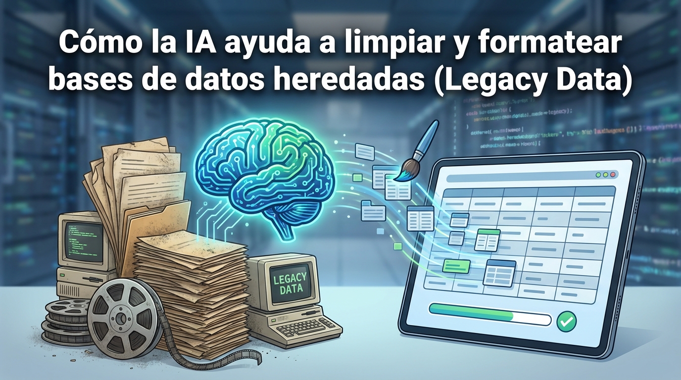 Cómo la IA ayuda a limpiar y formatear bases de datos heredadas (Legacy Data)