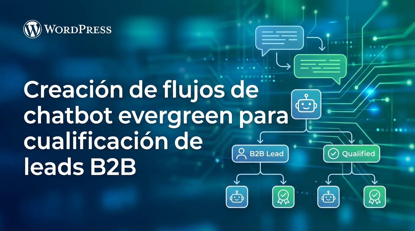 Creación de flujos de chatbot evergreen para cualificación de leads B2B