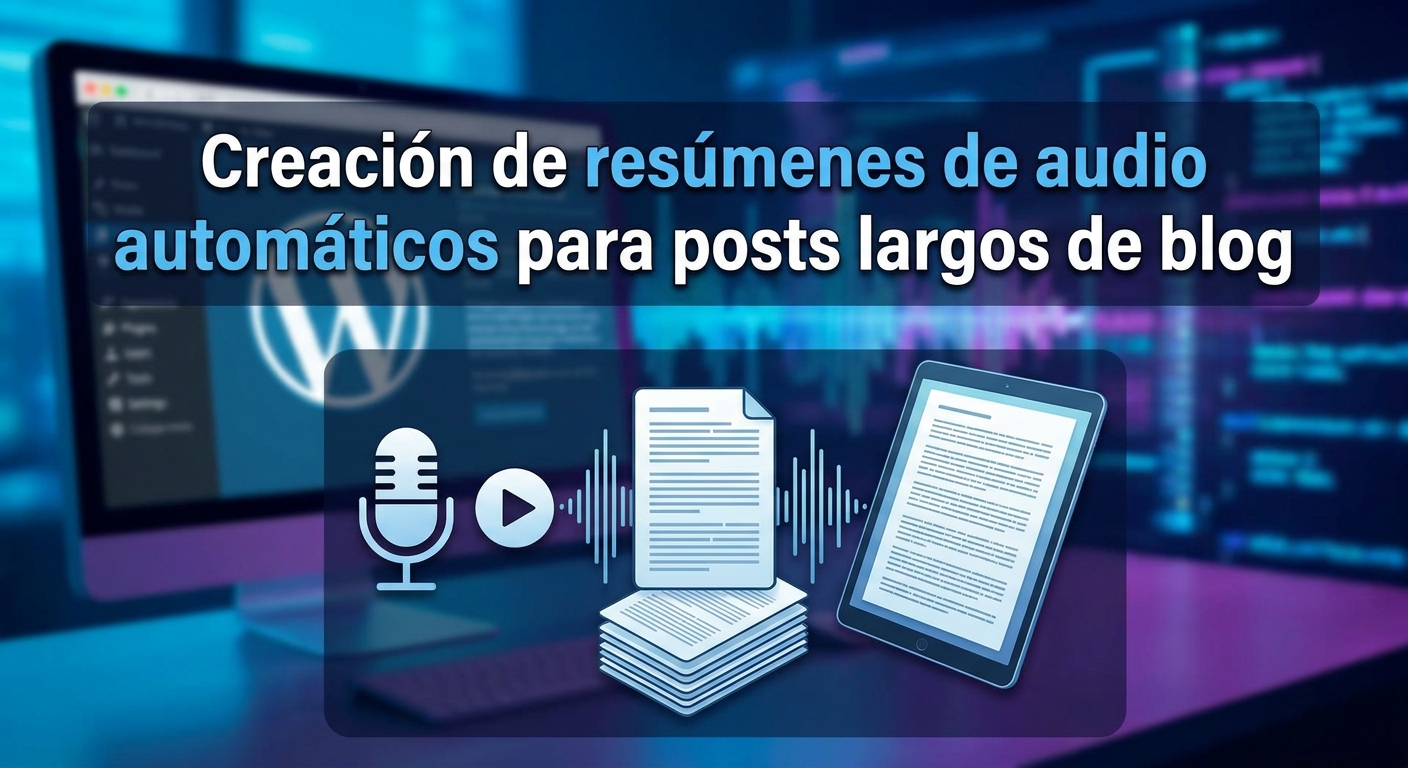 Creación de resúmenes de audio automáticos para posts largos de blog