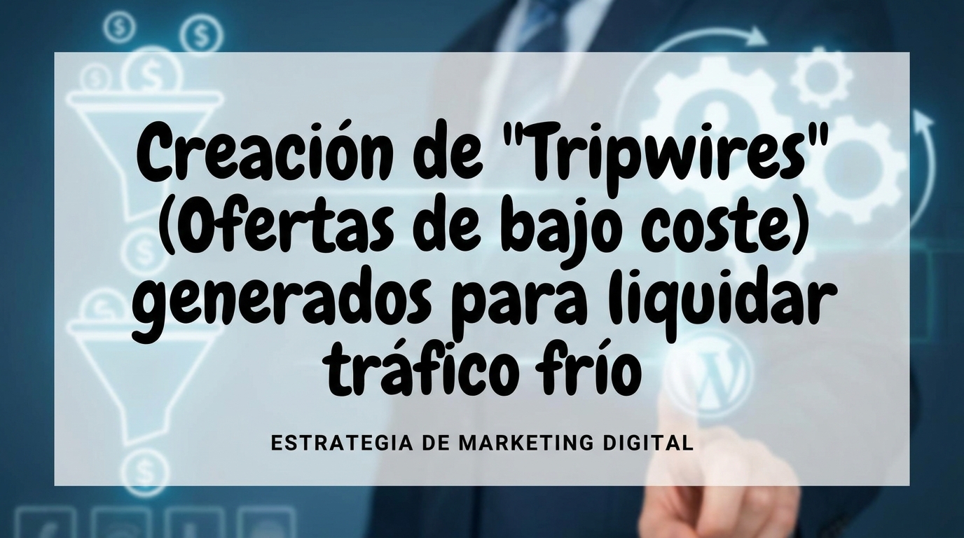 Creación de "Tripwires" (Ofertas de bajo coste) generados para liquidar tráfico frío