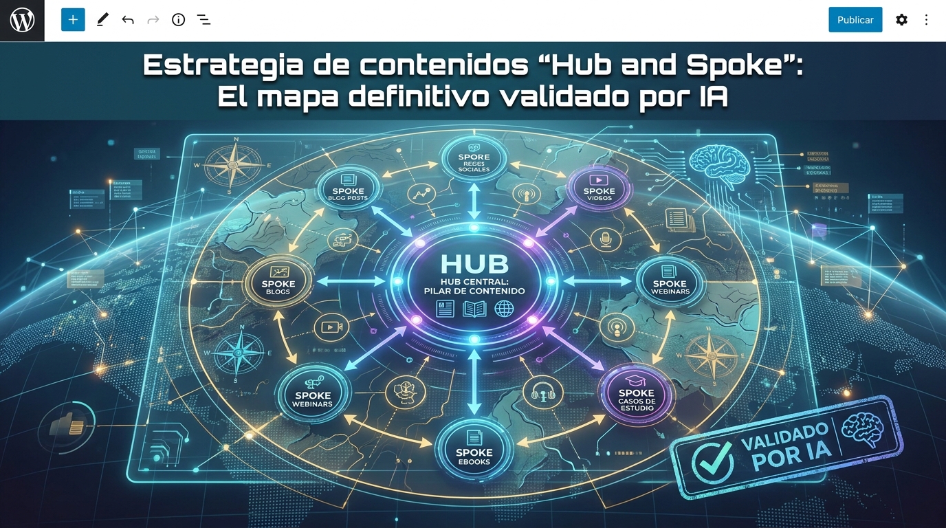 Estrategia de contenidos "Hub and Spoke": El mapa definitivo validado por IA