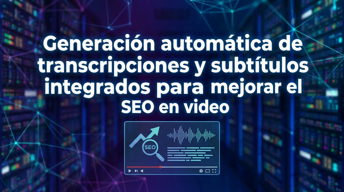 Generación automática de transcripciones y subtítulos integrados para mejorar el SEO en video