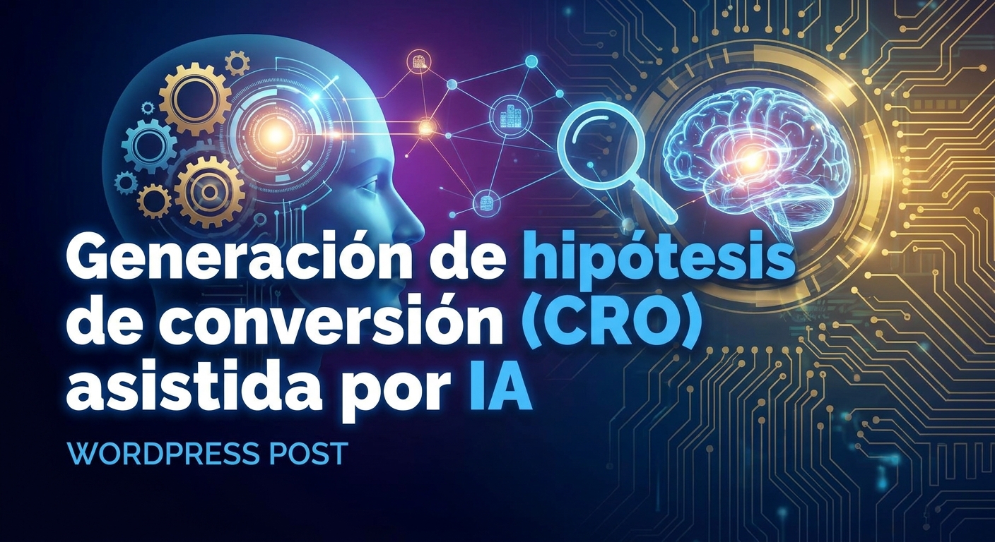 Generación de hipótesis de conversión (CRO) asistida por IA