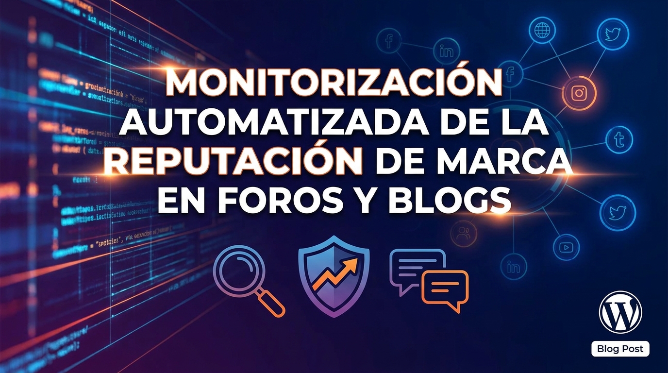 Monitorización automatizada de la reputación de marca en foros y blogs