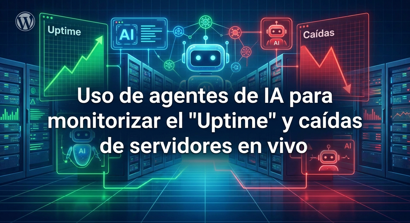 Uso de agentes de IA para monitorizar el "Uptime" y caídas de servidores en vivo