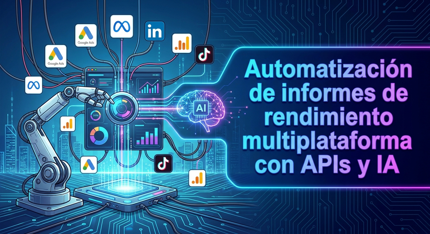 Automatización de informes de rendimiento multiplataforma con APIs y IA