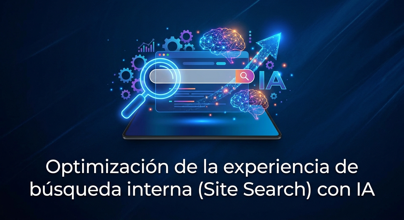 Optimización de la experiencia de búsqueda interna (Site Search) con IA